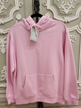 H&M Pink Cowl Neck Sweatshirt with Drawstring Size S BNWT